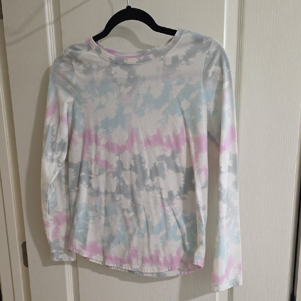 Cat & Jack Pastel Tie-Dye Crewneck Tee - Pink, Blue, White